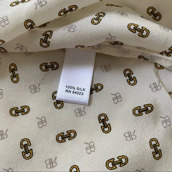 Banana Republic petite monogram silk blouse - Picture 7 of 11